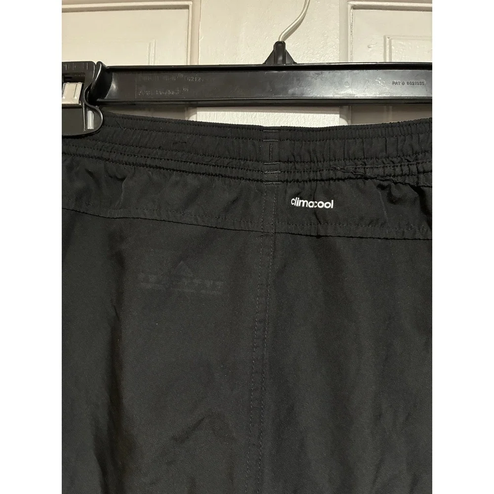 Adidas Men Black Pants Large Elastic Waist Pull on No pockets Lightweight